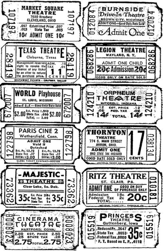 Stampers Anonymous Cling Components Stamps Ticket (COM007)