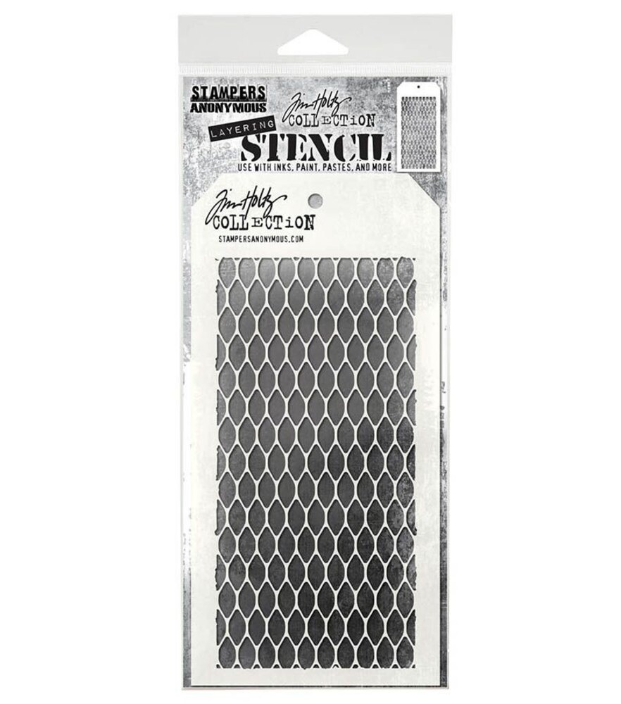 Stampers Anonymous Tim Holtz Mesh Layering Stencil (THS041)