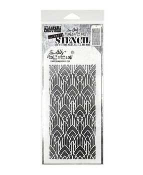 Stampers Anonymous Tim Holtz Deco Arch Layering Stencil (THS147)