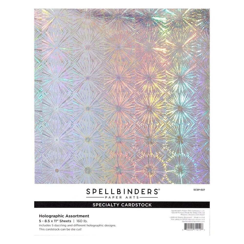 Spellbinders PRE-ORDER Specialty Cardstock 8.5x11 Inch Holographic (SCSP-027)