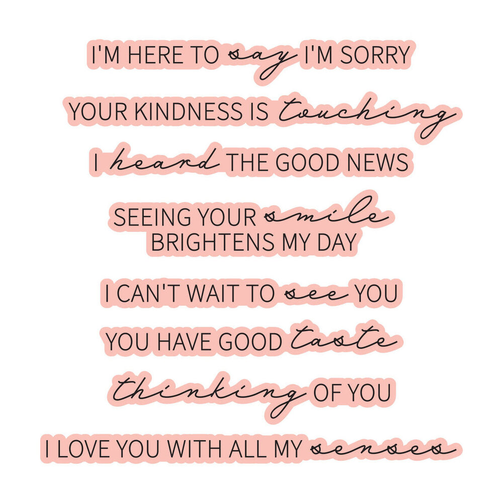 Spellbinders PRE-ORDER All My Senses Sentiments Press Plate & Die Set (BP-341)