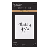 Spellbinders Upright Italic Everyday Sentiments Thinking of You Press & Foil Plate (BP-355)