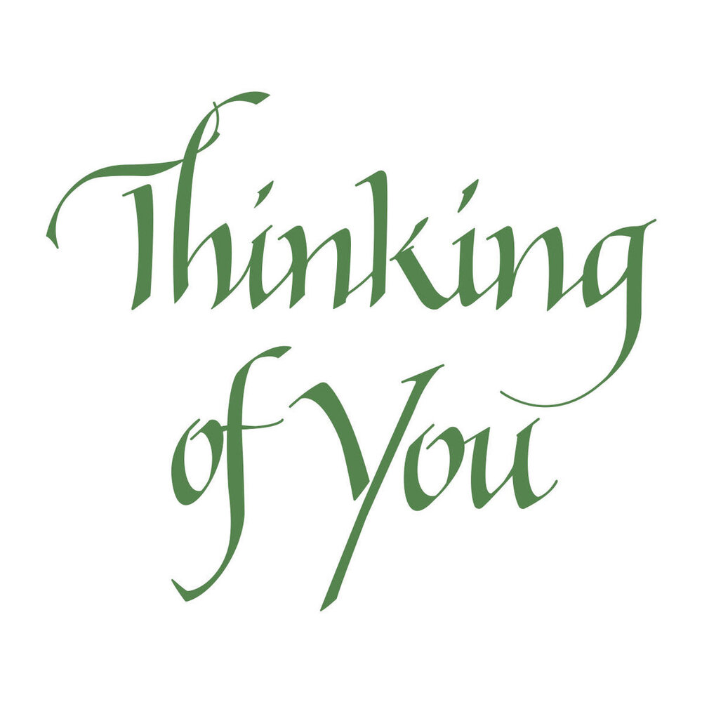 Spellbinders Upright Italic Everyday Sentiments Thinking of You Press & Foil Plate (BP-355)