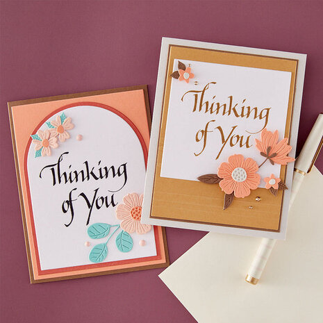 Spellbinders PRE-ORDER Upright Italic Everyday Sentiments Thinking of You Press & Foil Plate (BP-355)