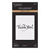 Spellbinders Upright Italic Everyday Sentiments Thank You! Press & Foil Plate (BP-356)