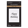 Spellbinders PRE-ORDER Upright Italic Everyday Sentiments Happy Birthday Press & Foil Plate (BP-357)