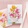 Spellbinders PRE-ORDER Yana's Tulips Bouquet of Hugs Sentiments Press Plate & Die Set (BP-354)