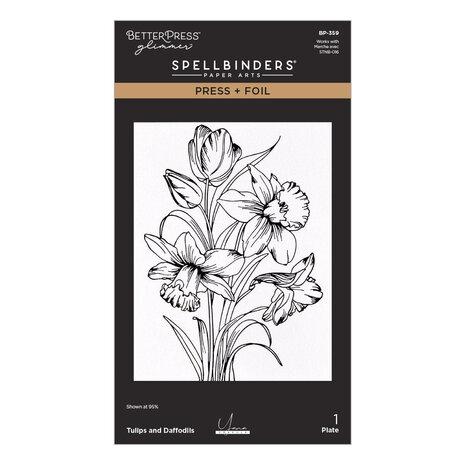 Spellbinders PRE-ORDER Yana's Tulips Tulips and Daffodils Press Plate & Die Set (BP-359)