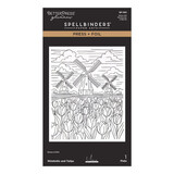 Spellbinders PRE-ORDER Yana's Tulips Windmills and Tulips Press Plate & Die Set (BP-360)