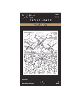 Spellbinders PRE-ORDER Yana's Tulips Windmills and Tulips Press Plate & Die Set (BP-360)