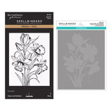 Spellbinders PRE-ORDER Yana's Tulips Tulips and Daffodils BetterPress and Stencil Bundle (BD-1072)