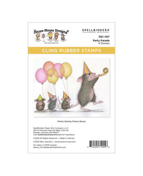 Spellbinders PRE-ORDER House-Mouse Designs Party Parade Cling Rubber Stamp (RSC-067)