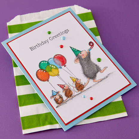 Spellbinders House-Mouse Designs Party Parade Cling Rubber Stamp (RSC-067)