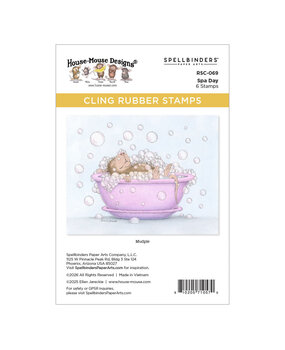 Spellbinders House-Mouse Designs Spa Day Cling Rubber Stamp (RSC-069)