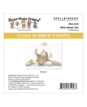 Spellbinders PRE-ORDER House-Mouse Designs Nuts about You Cling Rubber Stamp (RSC-070)