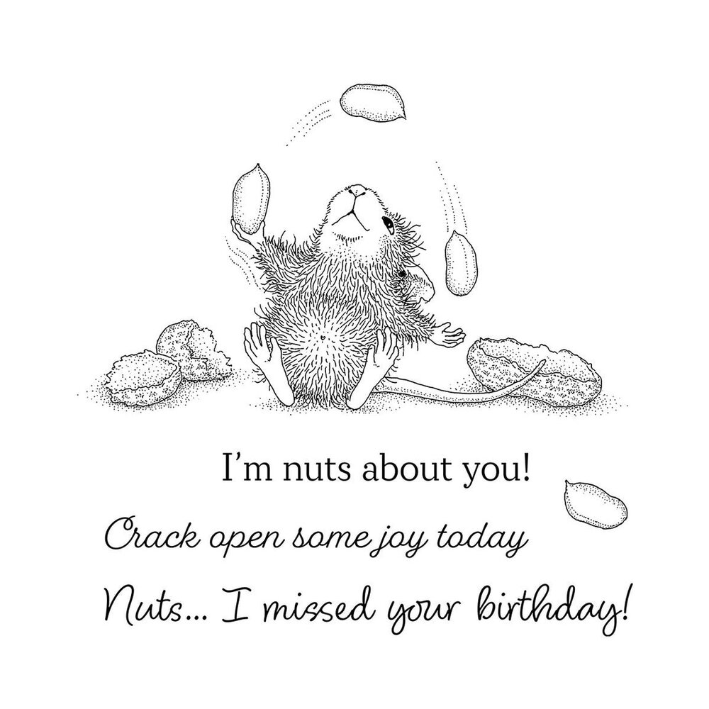 Spellbinders PRE-ORDER House-Mouse Designs Nuts about You Cling Rubber Stamp (RSC-070)