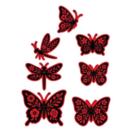 Spellbinders Blooming Butterflies Stamp and Die Bundle (BD-1073)