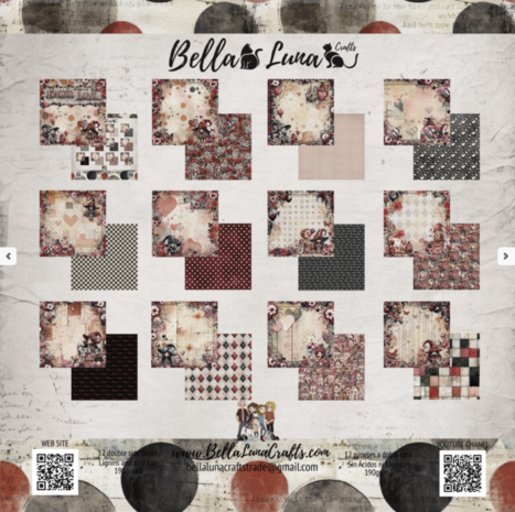 Bella Luna Crafts Monster Love 12x12 Inch Collection Pack (BLC-0069)