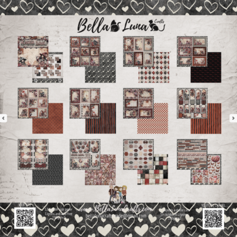 Bella Luna Crafts Monster Love Frames and Complements 12x12 Inch Collection Pack (BLC-0070/M)