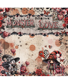 Bella Luna Crafts Monster Love 8x8 Inch Collection Pack (BLC-0069/S)