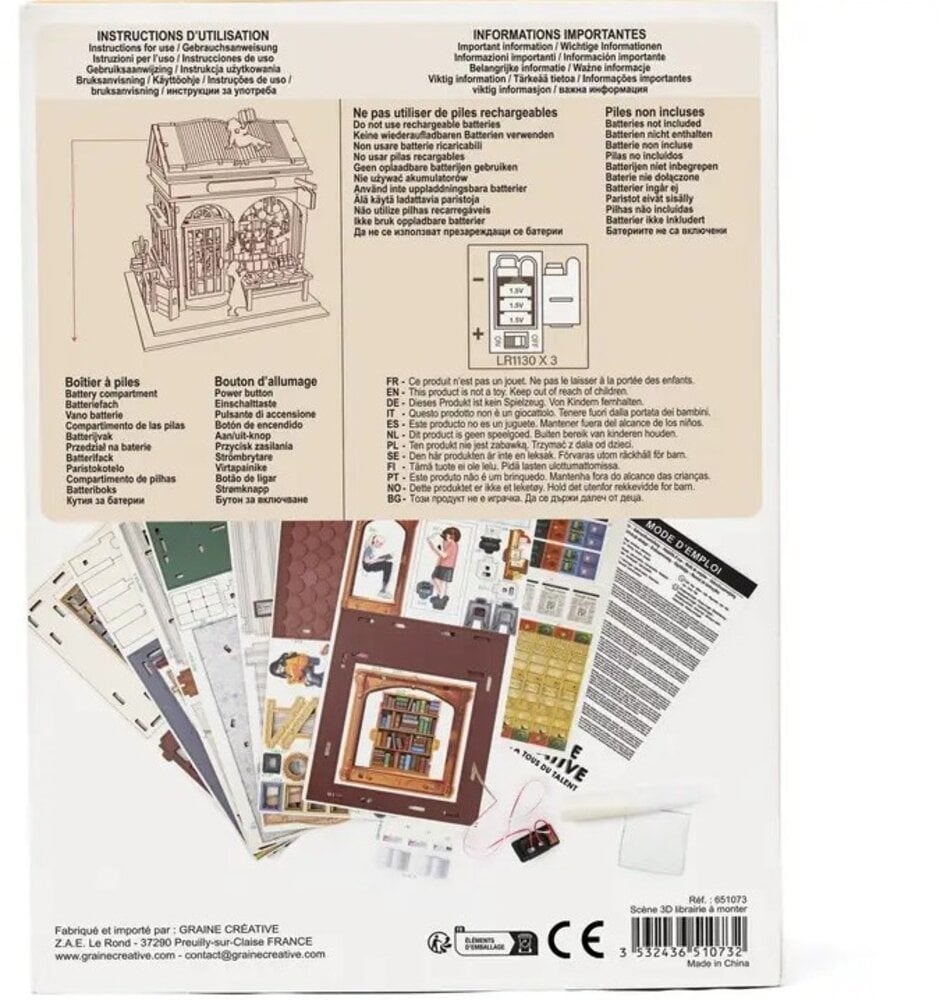 Graine Creative 3D Miniature My Little Book Store