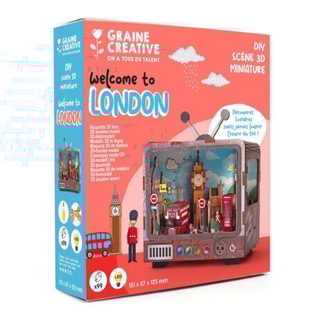 Graine Creative 3D Miniature TV Welcome to London