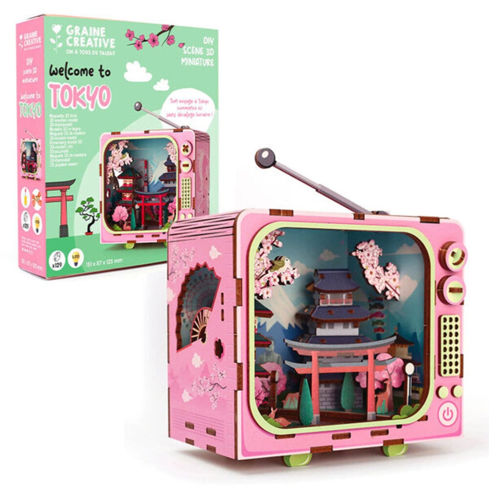 Graine Creative 3D Miniature TV Welcome to Tokyo
