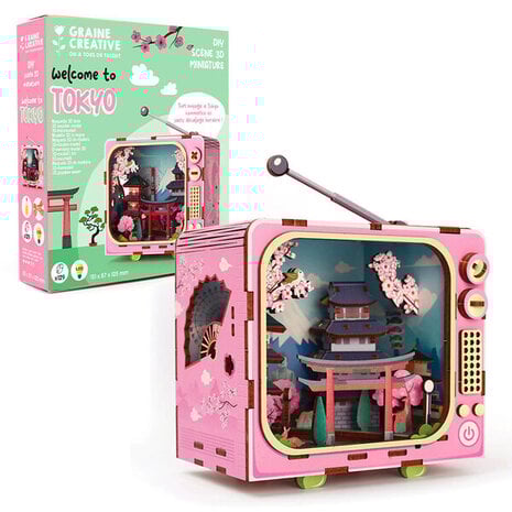 Graine Creative 3D Miniature TV Welcome to Tokyo