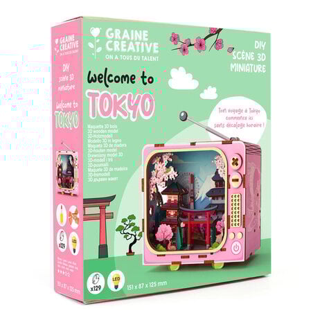 Graine Creative 3D Miniature TV Welcome to Tokyo