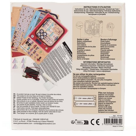 Graine Creative 3D Miniature TV Welcome to Paris