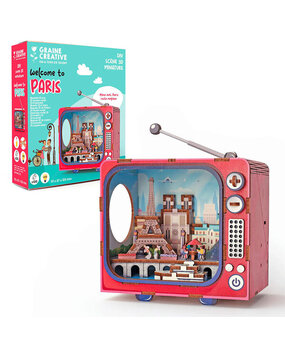 Graine Creative 3D Miniature TV Welcome to Paris