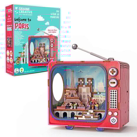 Graine Creative 3D Miniature TV Welcome to Paris