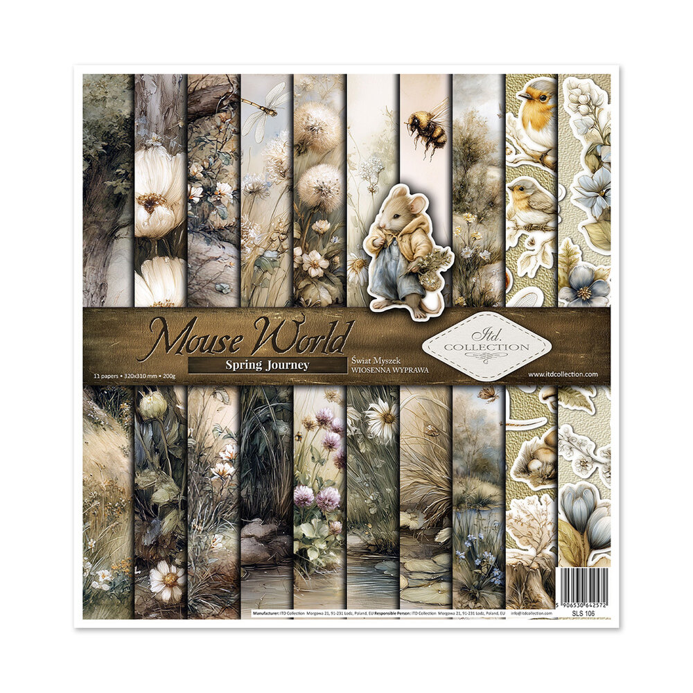 ITD Collection Mouse World Spring Journey 12x12 Inch Paper Pad (SLS 106)