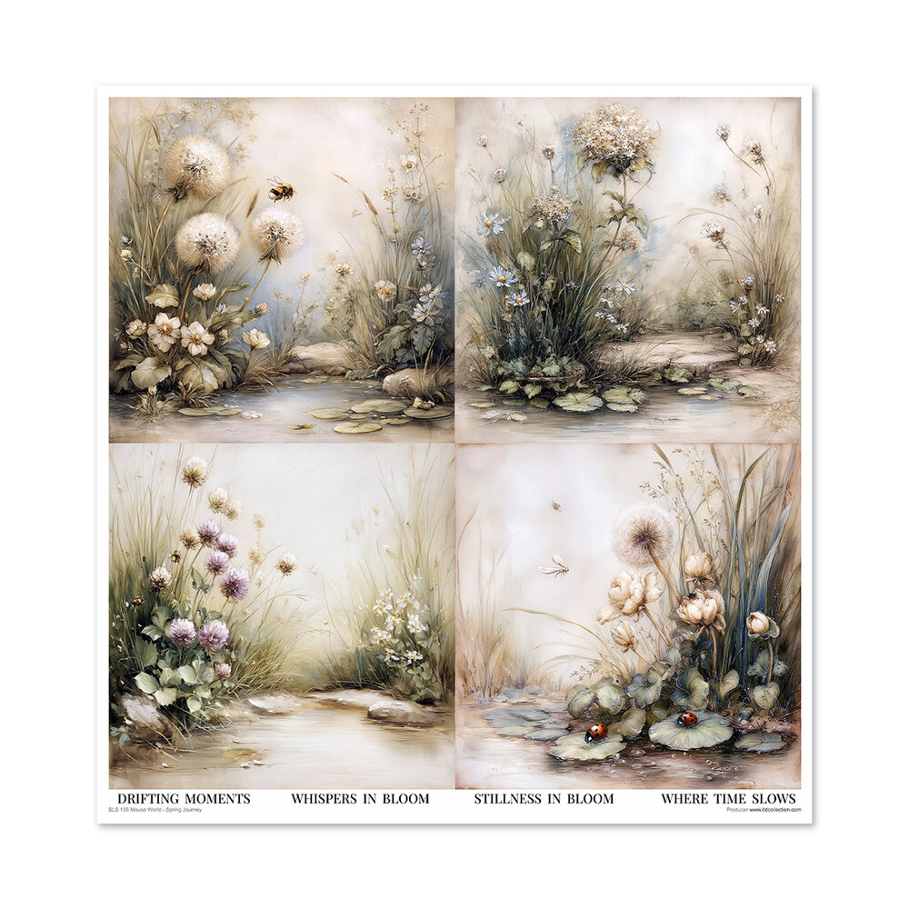 ITD Collection Mouse World Spring Journey 12x12 Inch Paper Pad (SLS 106)