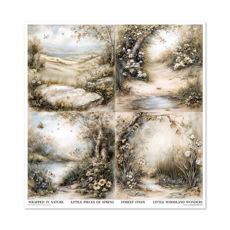 ITD Collection Mouse World Spring Journey 12x12 Inch Paper Pad (SLS 106)