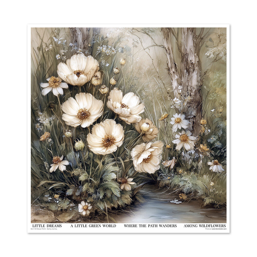 ITD Collection Mouse World Spring Journey 12x12 Inch Paper Pad (SLS 106)