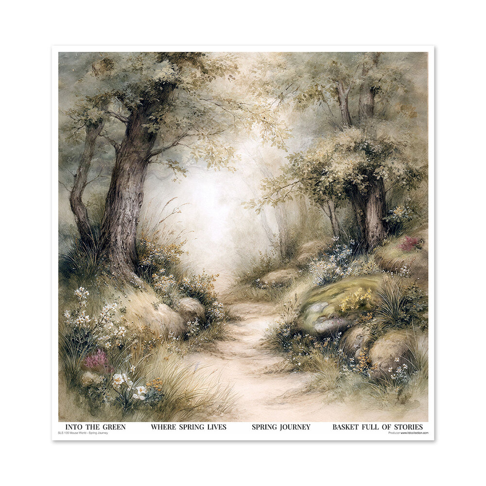 ITD Collection Mouse World Spring Journey 12x12 Inch Paper Pad (SLS 106)