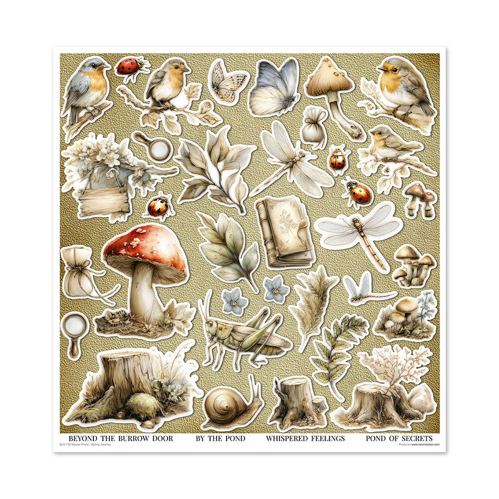 ITD Collection Mouse World Spring Journey 12x12 Inch Paper Pad (SLS 106)