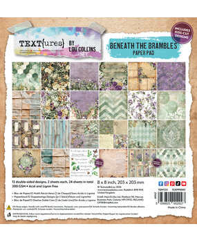 Text{ures} Beneath the Brambles 8x8 Inch Paper Pad (TEXPP0002)