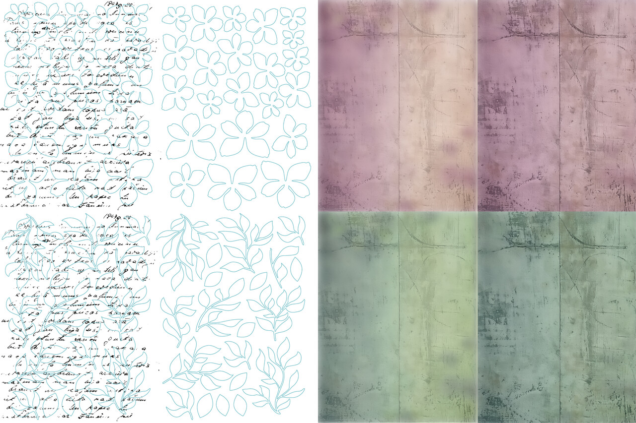 Text{ures} Beneath the Brambles Laser Cut Inkable Florals Pack (TEXLC0002)