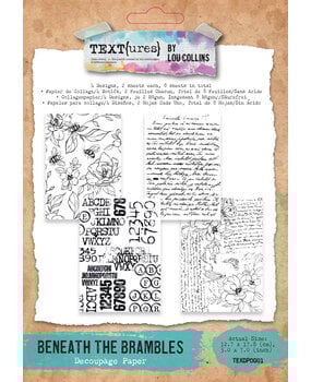 Text{ures} Beneath the Brambles 5x7 Inch Decoupage Paper (TEXDP0001)