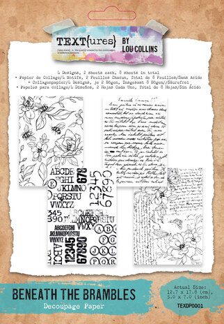 Text{ures} Beneath the Brambles 5x7 Inch Decoupage Paper (TEXDP0001)