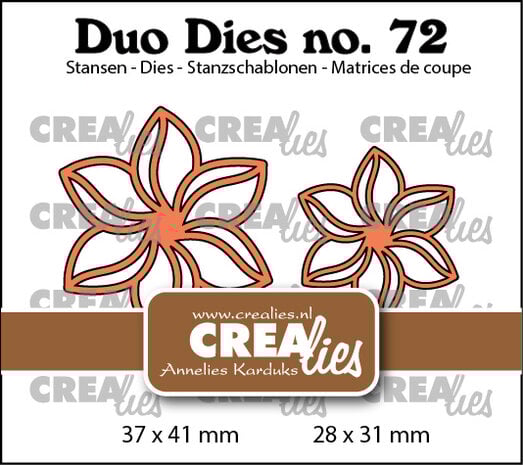 Crealies Duo Dies Open Bloemen (CLDD72)