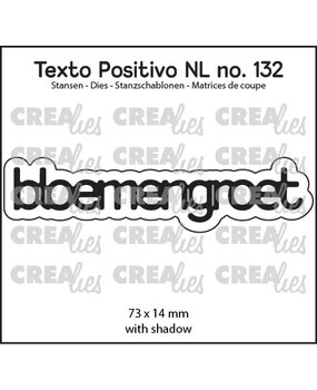 Crealies Texto Positivo Dies bloemengroet (POSNL132)