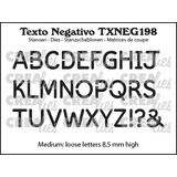 Crealies Texto Negativo Dies Alfabet Middelgroot (TXNEG198)