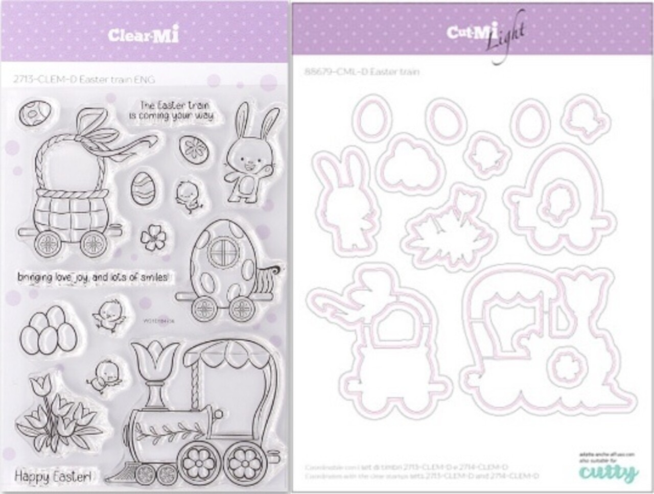 Impronte d'Autore Easter Train Stamp & Dies (88679-CML-D)