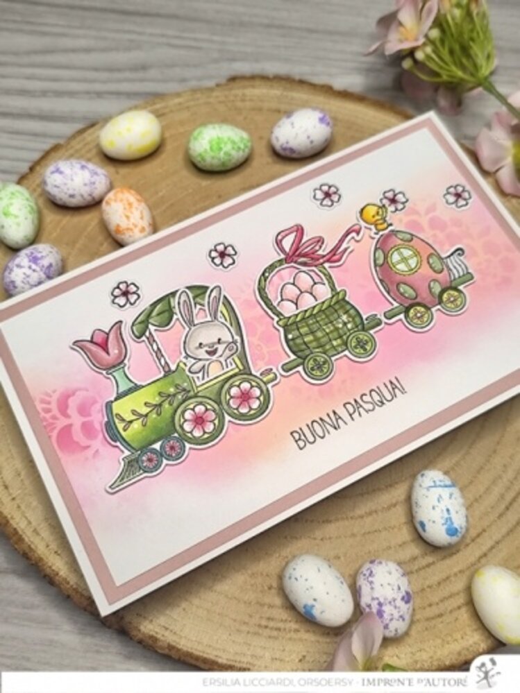 Impronte d'Autore Easter Train Stamp & Dies (88679-CML-D)