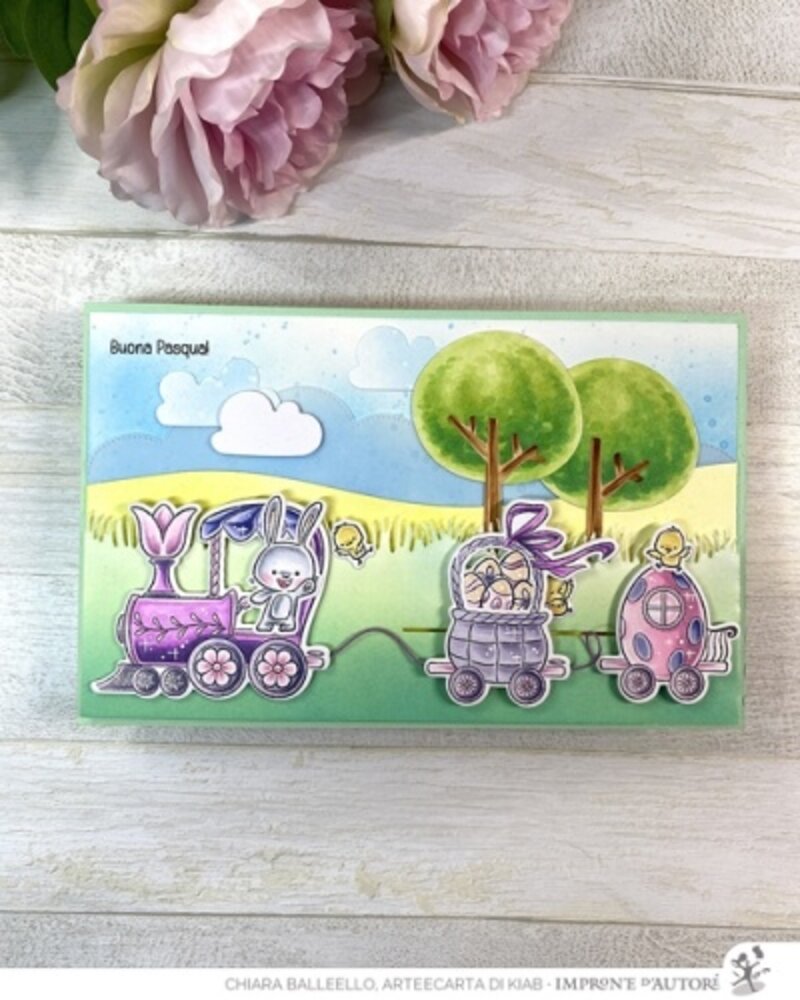 Impronte d'Autore Easter Train Stamp & Dies (88679-CML-D)