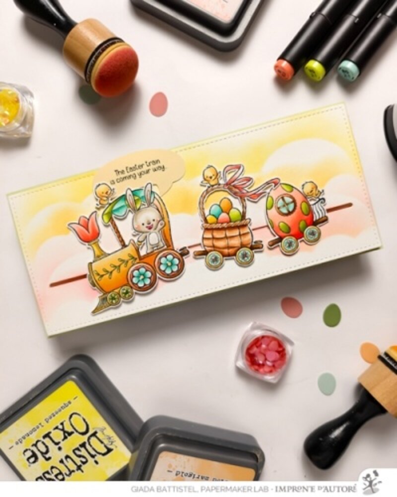 Impronte d'Autore Easter Train Stamp & Dies (88679-CML-D)