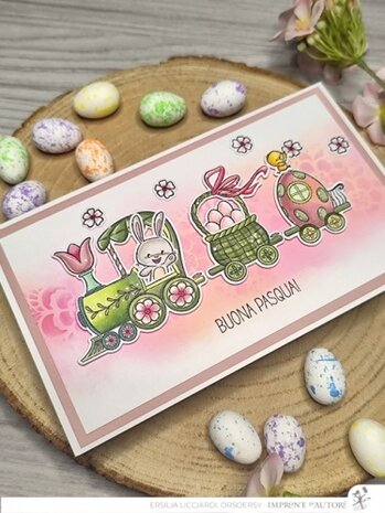 Impronte d'Autore Easter Train Clear Stamp (2713-CLEM-D)
